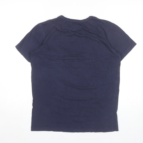Lyle & Scott Men's Blue Crew Neck Short Sleeve T-Shirt Size M