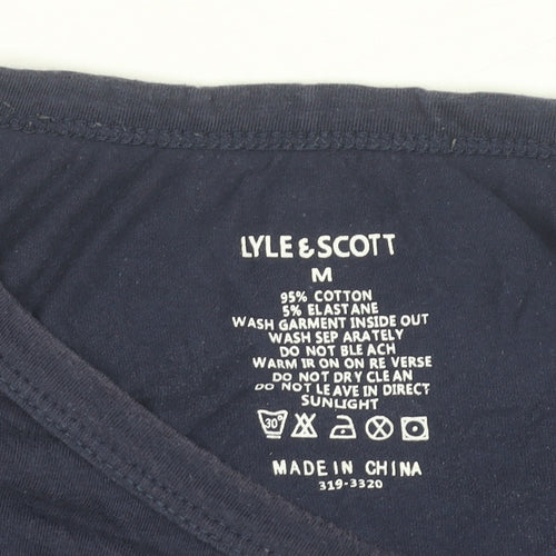 Lyle & Scott Men's Blue Crew Neck Short Sleeve T-Shirt Size M