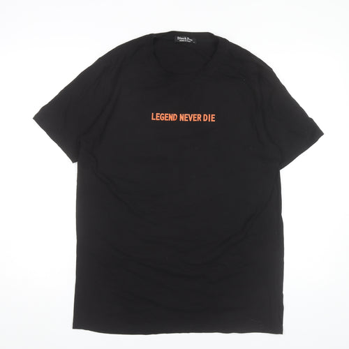 Black Fox Men's Black L Graphic Sports Quote T-Shirt