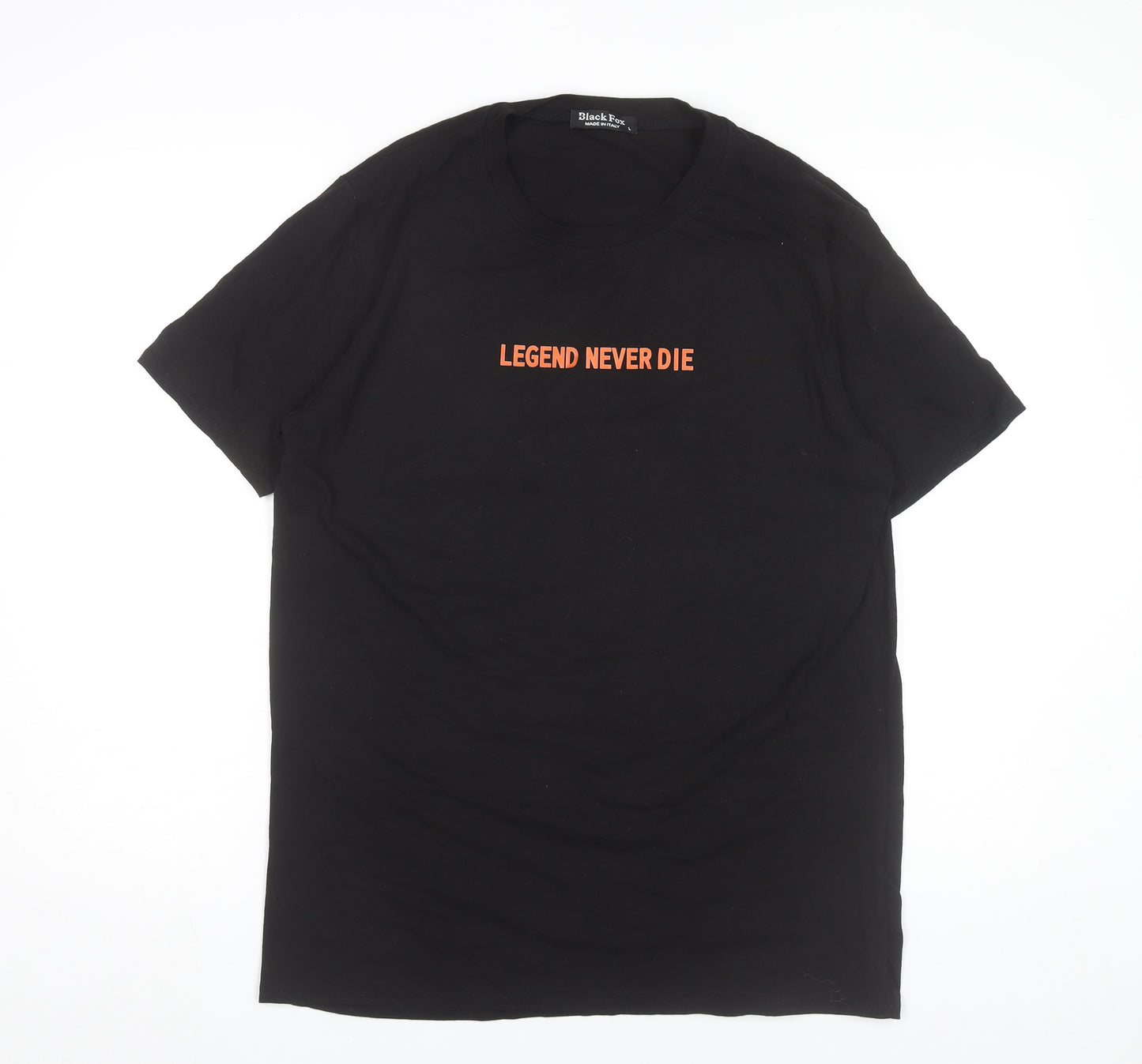 Black Fox Men's Black L Graphic Sports Quote T-Shirt
