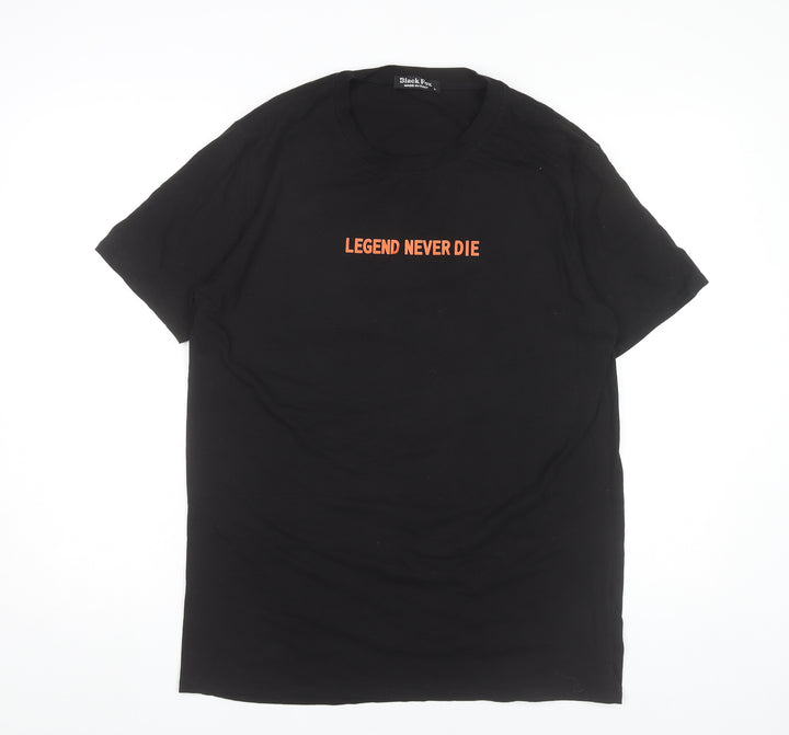 Black Fox Men's Black L Graphic Sports Quote T-Shirt