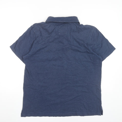 Copper & Black Men’s Blue XL Cotton Polo Shirt Short Sleeve Casual