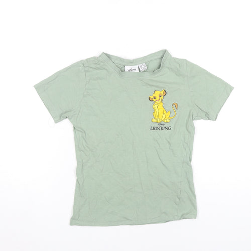Disney Women’s Green Lion King Simba T-Shirt 2XS Cotton Casual