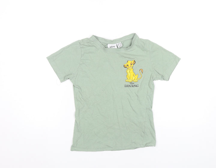 Disney Women’s Green Lion King Simba T-Shirt 2XS Cotton Casual