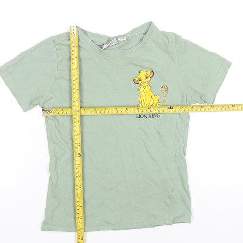 Disney Women’s Green Lion King Simba T-Shirt 2XS Cotton Casual