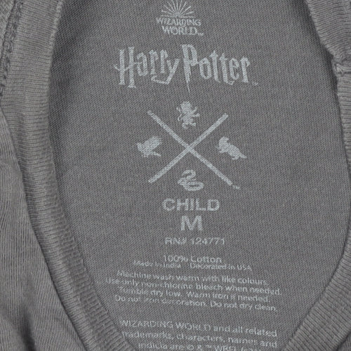 Harry Potter Teens Grey 100% Cotton Hedwig Graphic T-Shirt Size 10