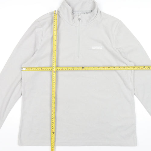 Regatta Women’s Grey Fleece Sweatshirt UK 18 Pullover 1/2 Zip