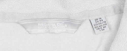 Regatta Women’s Grey Fleece Sweatshirt UK 18 Pullover 1/2 Zip