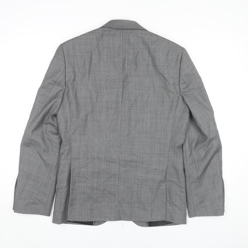 Next Men’s Grey Wool Blend Blazer Jacket 38 Short Formal Suit