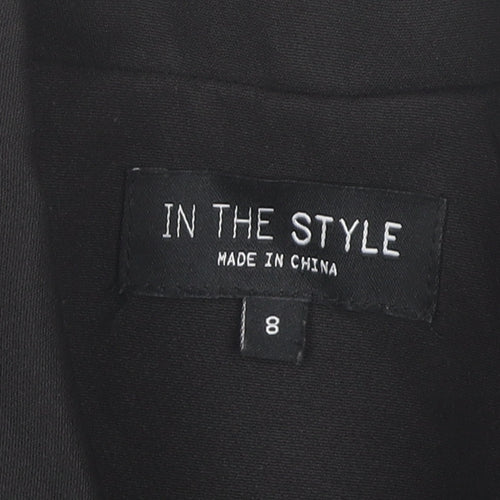 In The Style Women Black Size 8 Double-Breasted Blazer Jacket