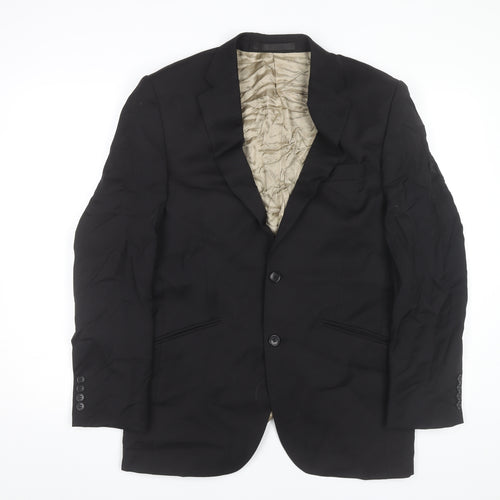 Marks and Spencer Men's Black 38R Wool Blend Blazer Jacket