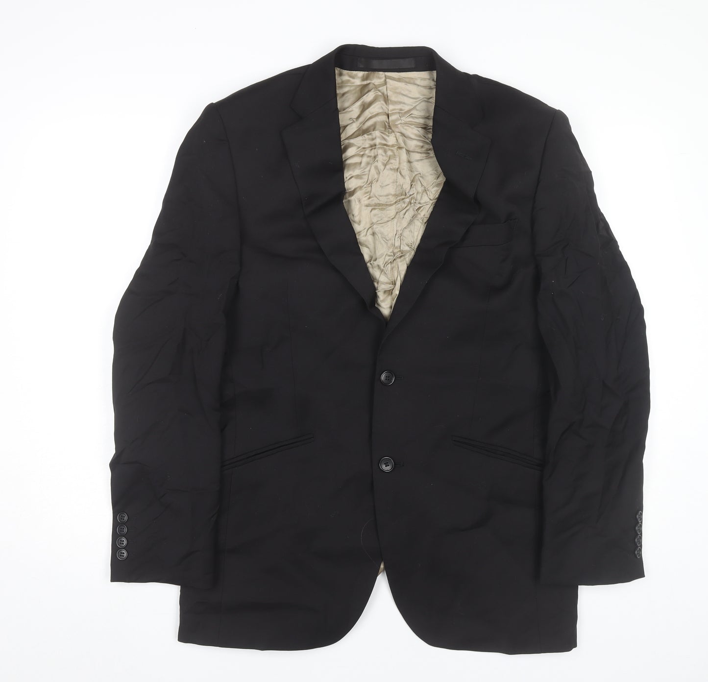 Marks and Spencer Men's Black 38R Wool Blend Blazer Jacket
