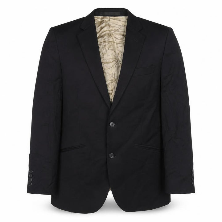 Front view of Marks & Spencer Men's Black 38R Wool Blend Blazer Jacket