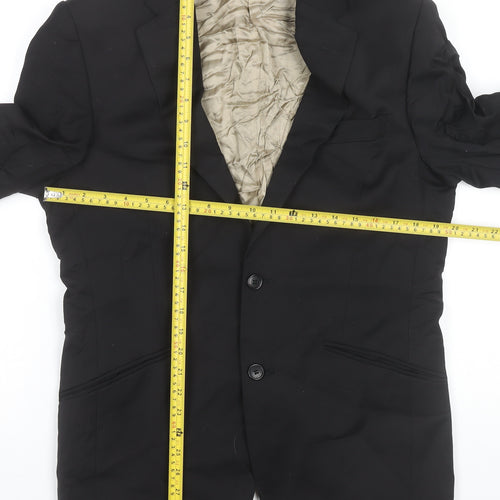 Marks and Spencer Men's Black 38R Wool Blend Blazer Jacket