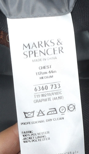 Marks and Spencer Men’s Grey Blazer 44in Chest Medium Regular