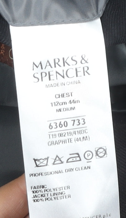 Marks and Spencer Men’s Grey Blazer 44in Chest Medium Regular