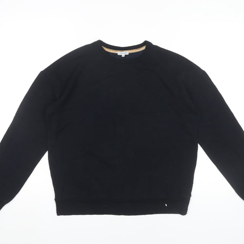 Jigsaw Women’s Black Pullover Sweatshirt M Viscose Blend Crew Neck
