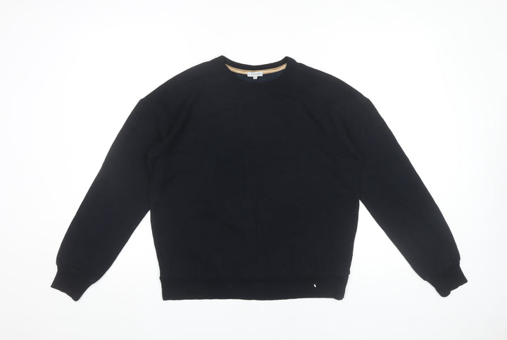 Jigsaw Women’s Black Pullover Sweatshirt M Viscose Blend Crew Neck