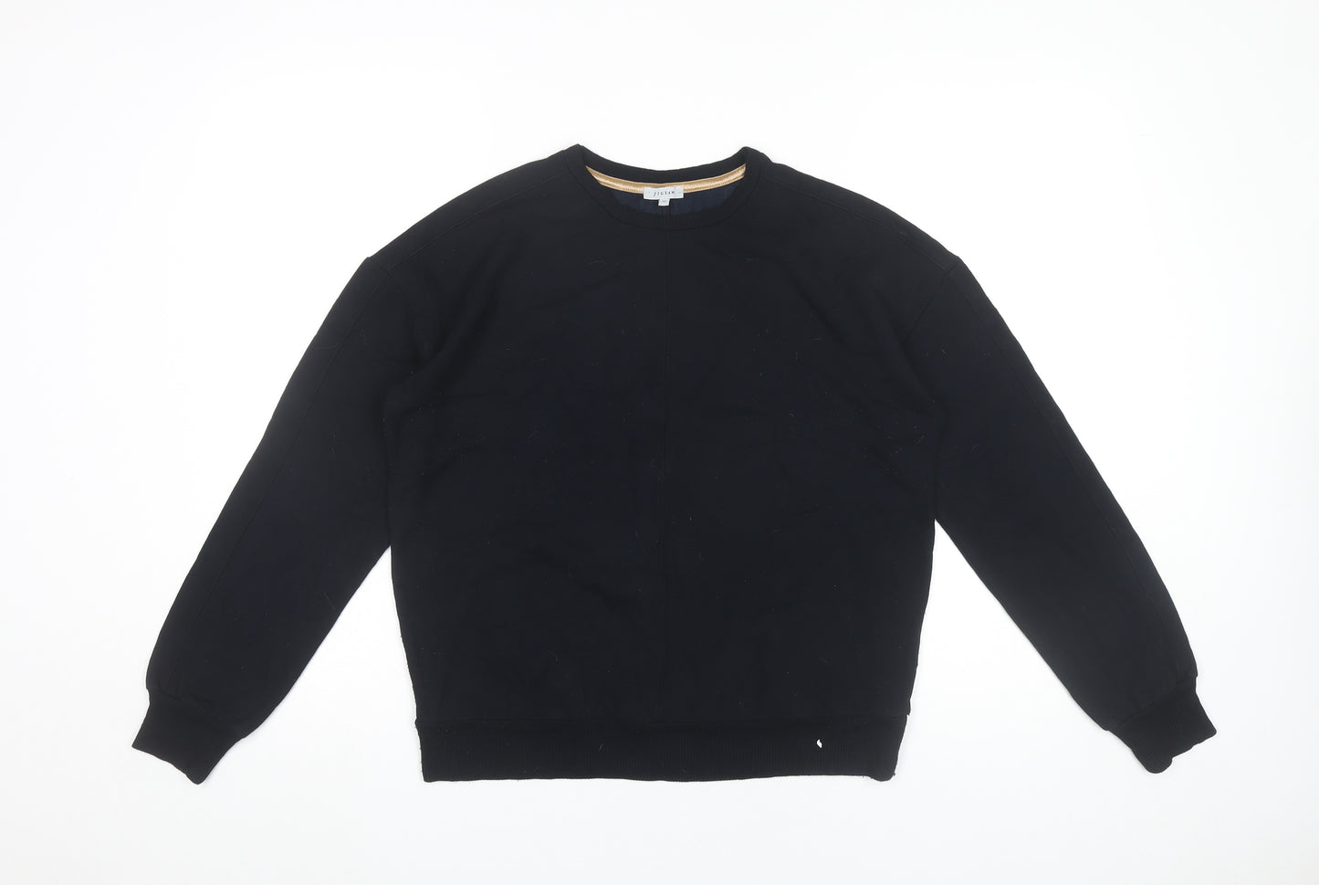 Jigsaw Women’s Black Pullover Sweatshirt M Viscose Blend Crew Neck