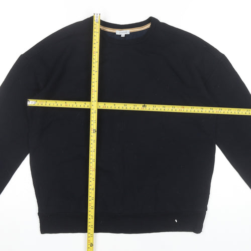 Jigsaw Women’s Black Pullover Sweatshirt M Viscose Blend Crew Neck