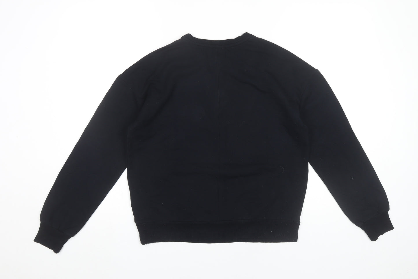 Jigsaw Women’s Black Pullover Sweatshirt M Viscose Blend Crew Neck