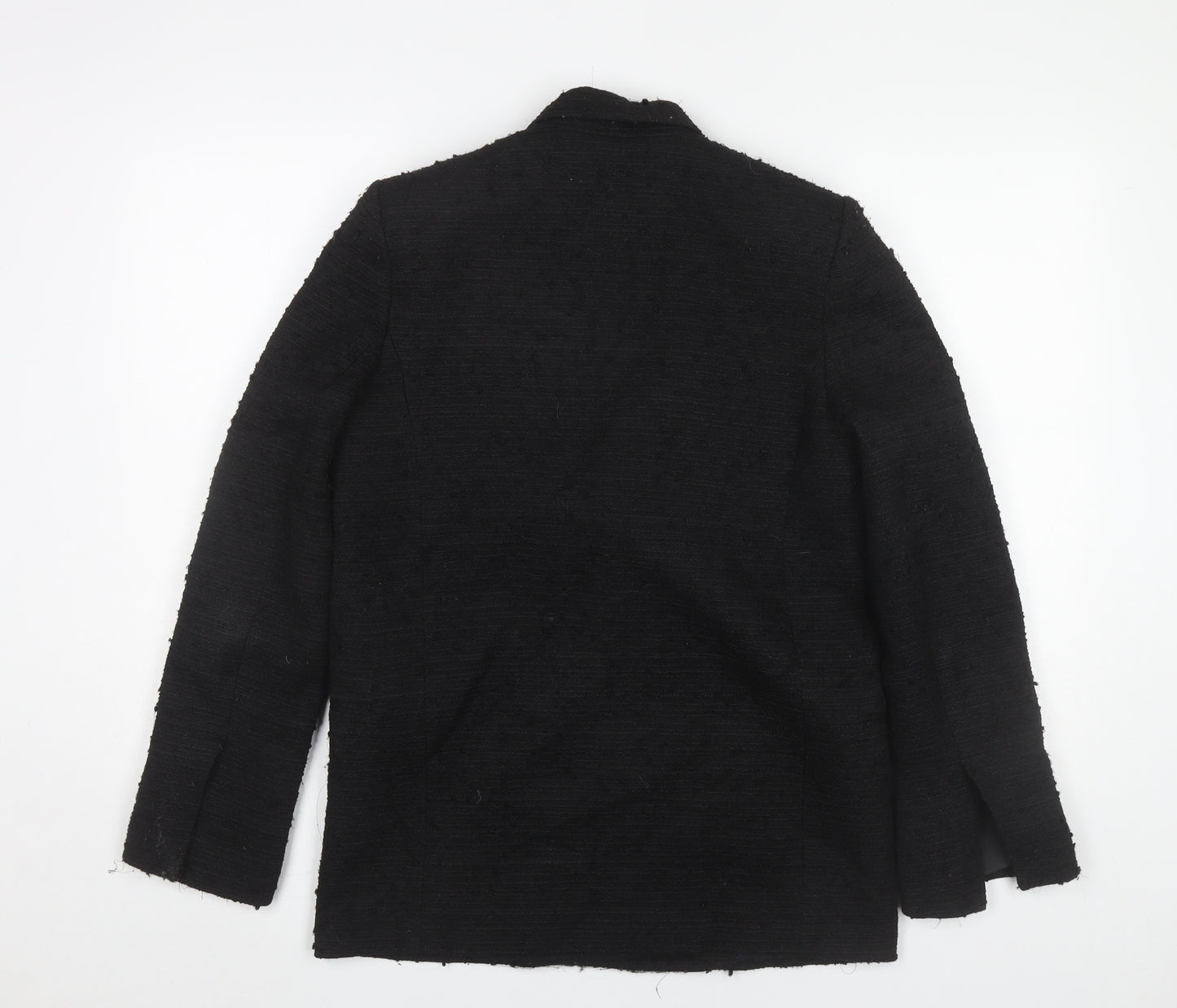 Zara Womens Black Blazer XS Mid-Length Classic Button Jacket