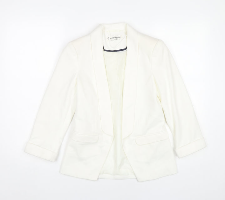 Miss Selfridge Women’s White Blazer UK 6 Classic Smart Jacket