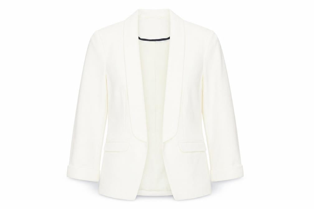 Miss Selfridge Women’s White Blazer UK 6 Classic Smart Jacket