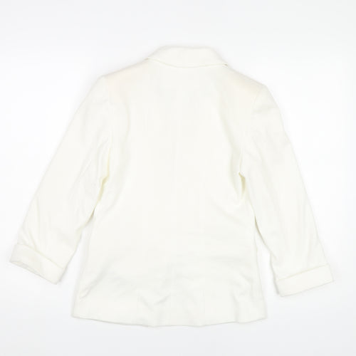 Miss Selfridge Women’s White Blazer UK 6 Classic Smart Jacket