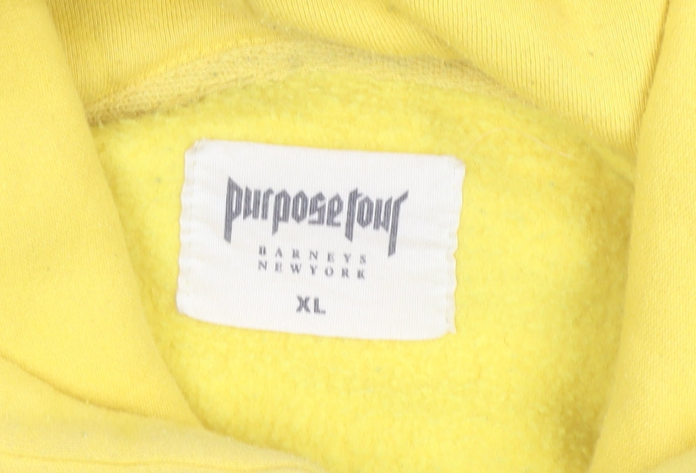 Purpose Tour Barneys Unisex Yellow XL Pullover Hoodie Stadium 2017