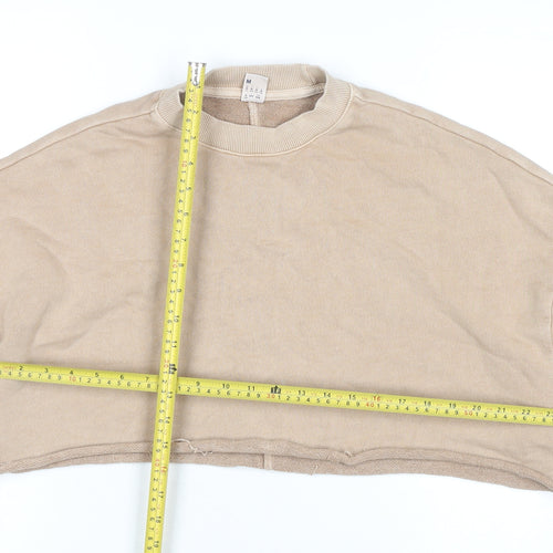 Reebok Womens Beige Pullover Sweatshirt M Casual Athletic