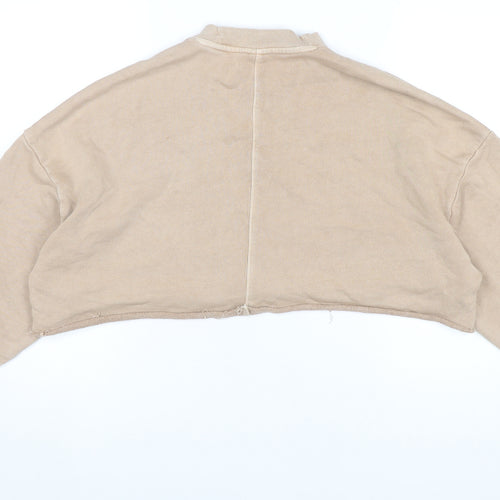 Reebok Womens Beige Pullover Sweatshirt M Casual Athletic