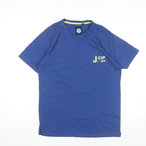 North Sails Men's Blue Medium Graphic Logo Crew Neck T-Shirt