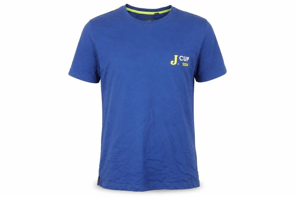 Front view of North Sails Men's Blue Medium Graphic Logo Crew Neck T-Shirt
