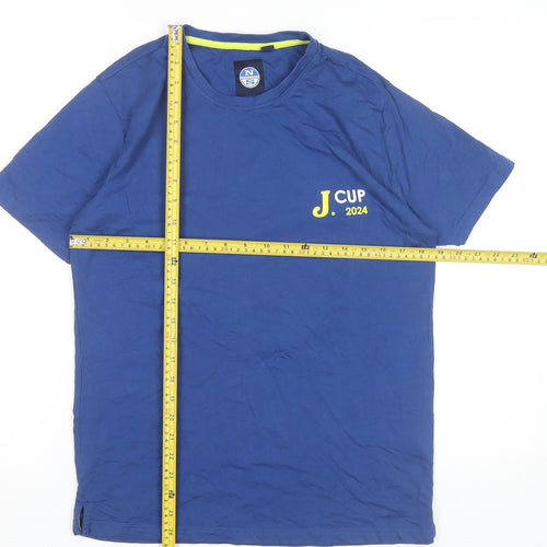 North Sails Men's Blue Medium Graphic Logo Crew Neck T-Shirt