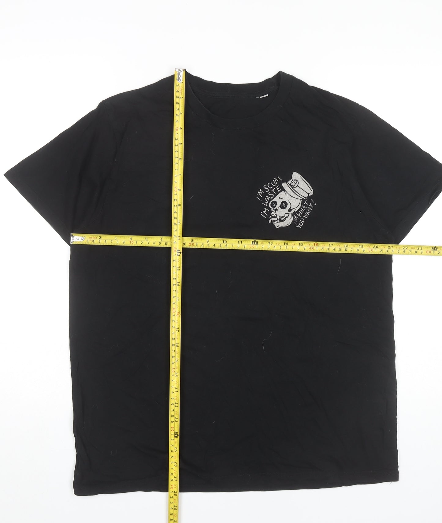 Stanley/Stella Men Black L Skull Snake Rock Graphic T-Shirt
