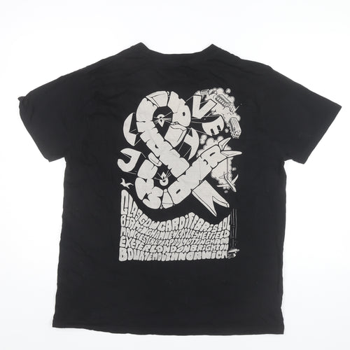 Stanley/Stella Men Black L Skull Snake Rock Graphic T-Shirt