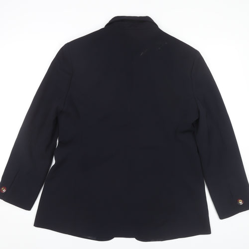 De Keyser Women Black Size 18 Single-Breasted Blazer Jacket