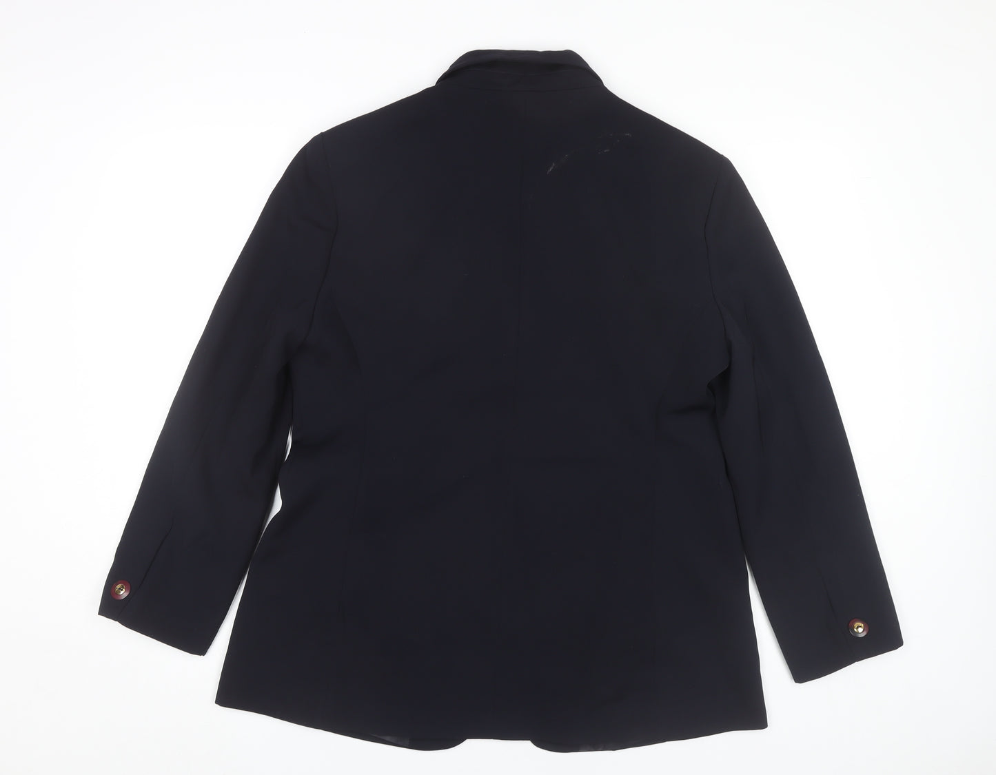 De Keyser Women Black Size 18 Single-Breasted Blazer Jacket