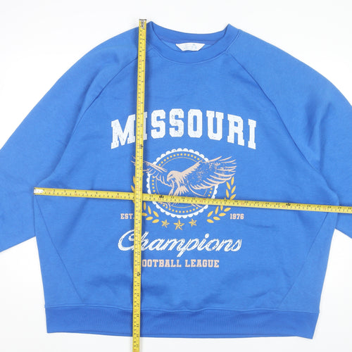 Primark Womens Blue XL Sweatshirt Missouri Graphic Pullover