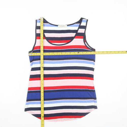 Oasis Womens Multicoloured Striped Tank Top S Scoop Neck