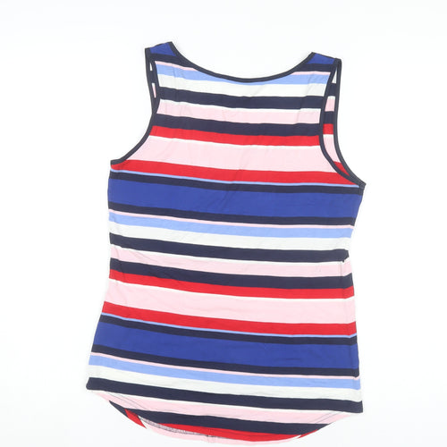 Oasis Womens Multicoloured Striped Tank Top S Scoop Neck