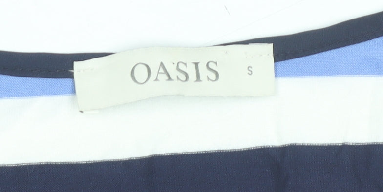 Oasis Womens Multicoloured Striped Tank Top S Scoop Neck