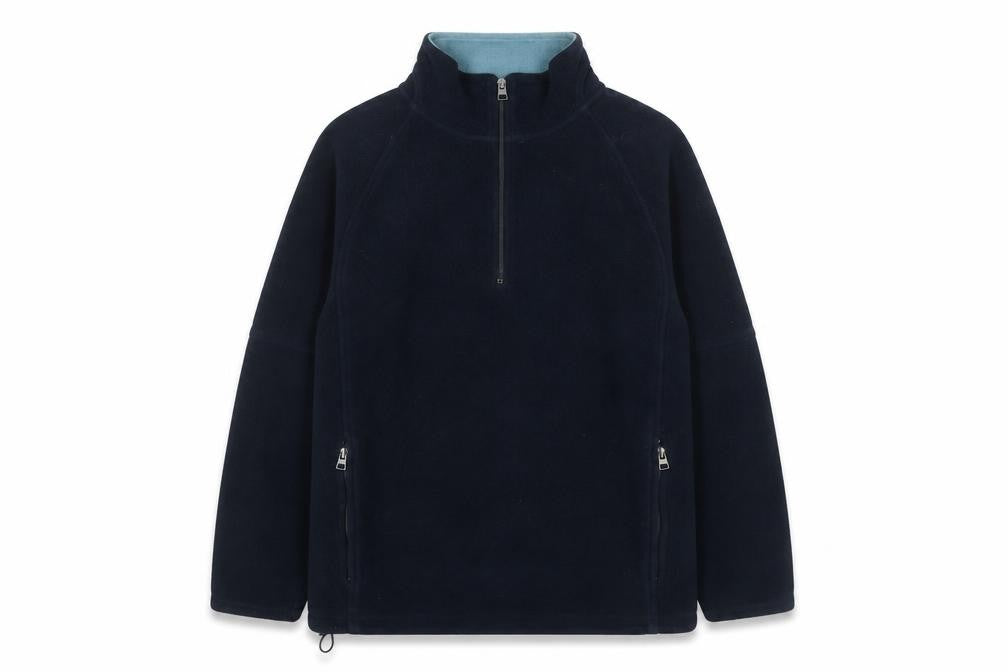 Front view of Next Systemtec Men's Black Fleece 1/2 Zip Sweatshirt, size S