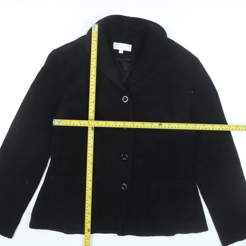 Vanilia Women’s Black Wool Blend Blazer Jacket Size 12