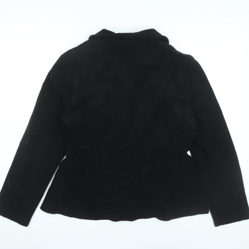 Vanilia Women’s Black Wool Blend Blazer Jacket Size 12