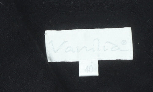 Vanilia Women’s Black Wool Blend Blazer Jacket Size 12