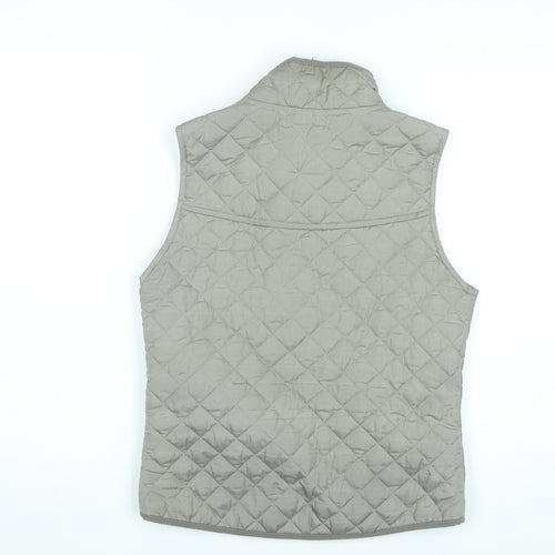 ICHI Womens Beige Quilted Waistcoat Gilet Vest S Lightweight