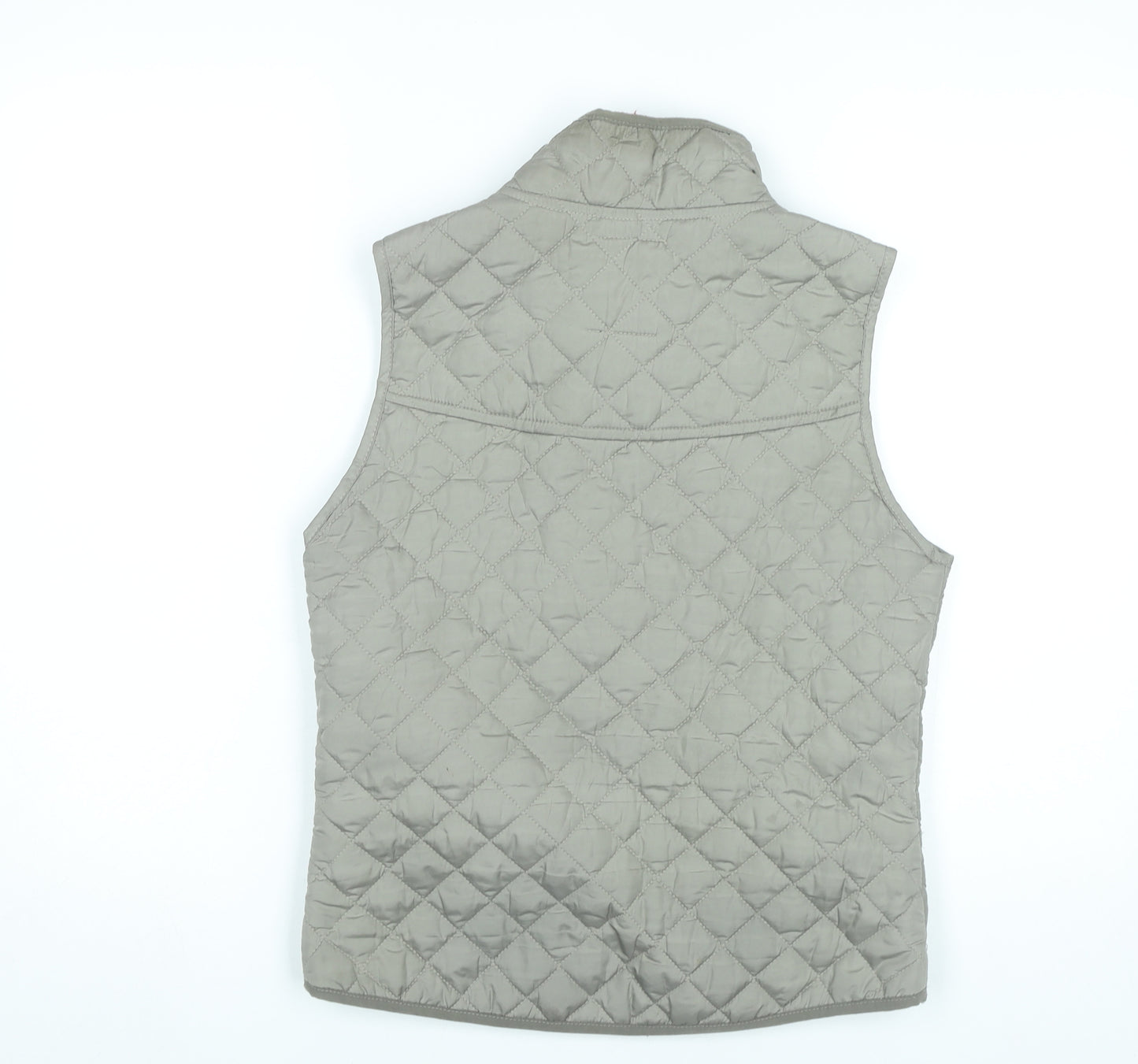 ICHI Womens Beige Quilted Waistcoat Gilet Vest S Lightweight