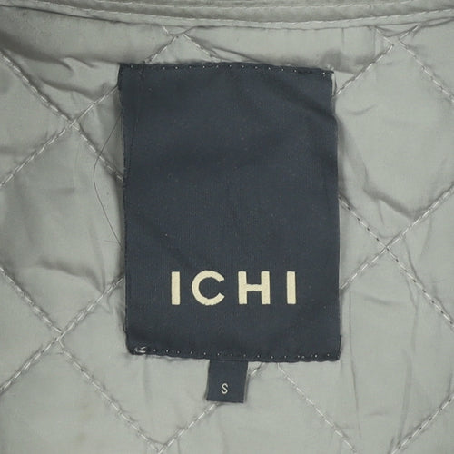 ICHI Womens Beige Quilted Waistcoat Gilet Vest S Lightweight
